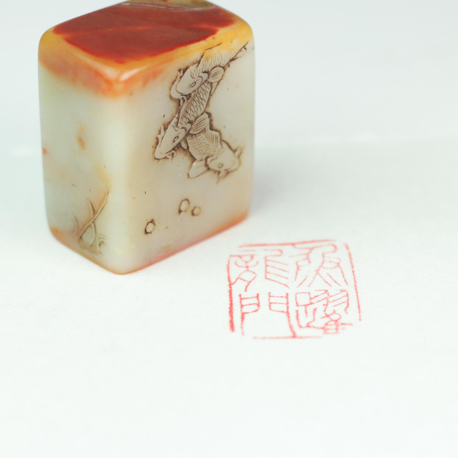 Fish Leaping Over the Dragon Gate Seal - 鱼跃龙门 印章