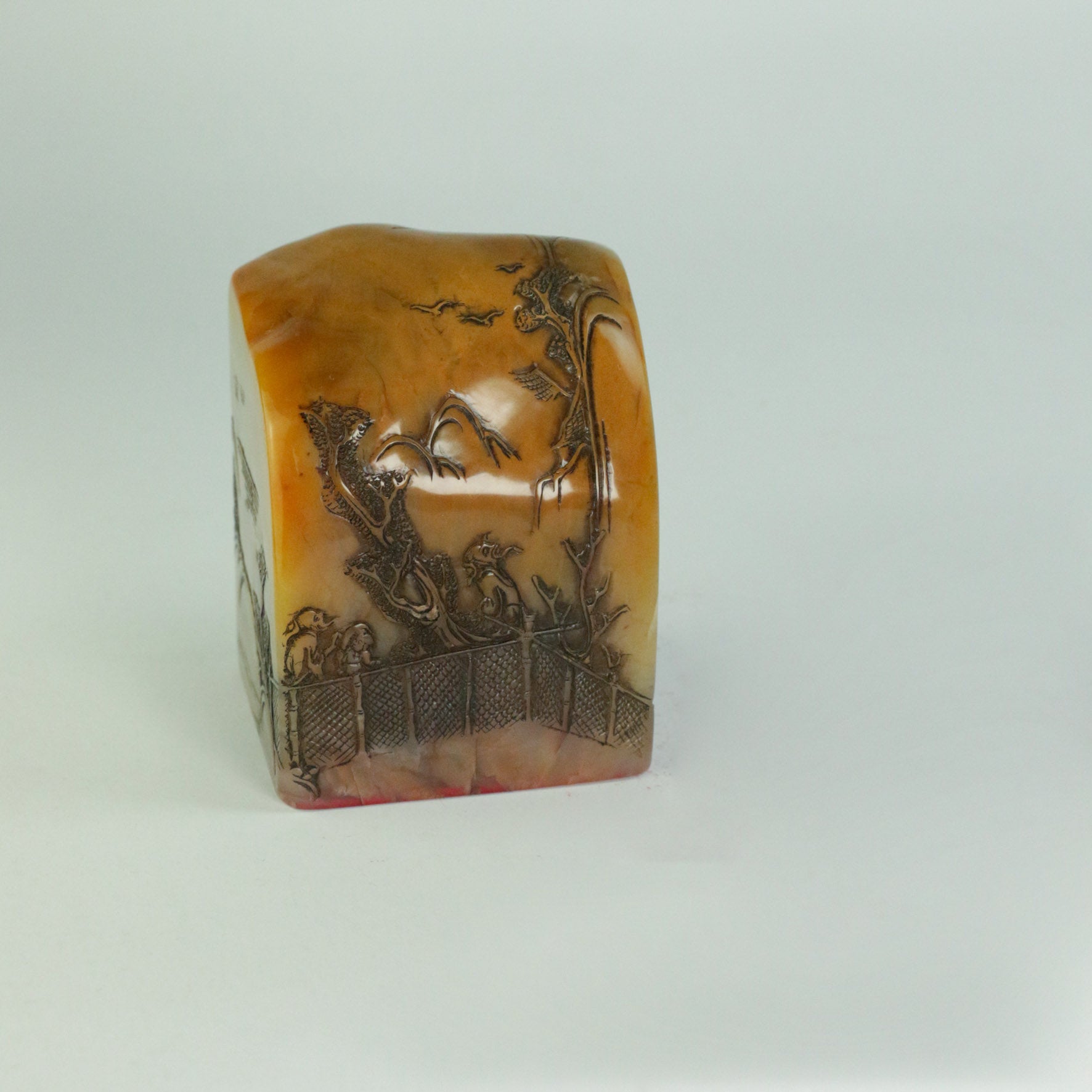 Planting ten plum and lotus flowers is not as good as planting virtue Seal - 種十李荷花 何如種德 印章