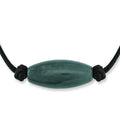 Elongated Barrel Pendant on Cord | Guatemalan Jade for Men